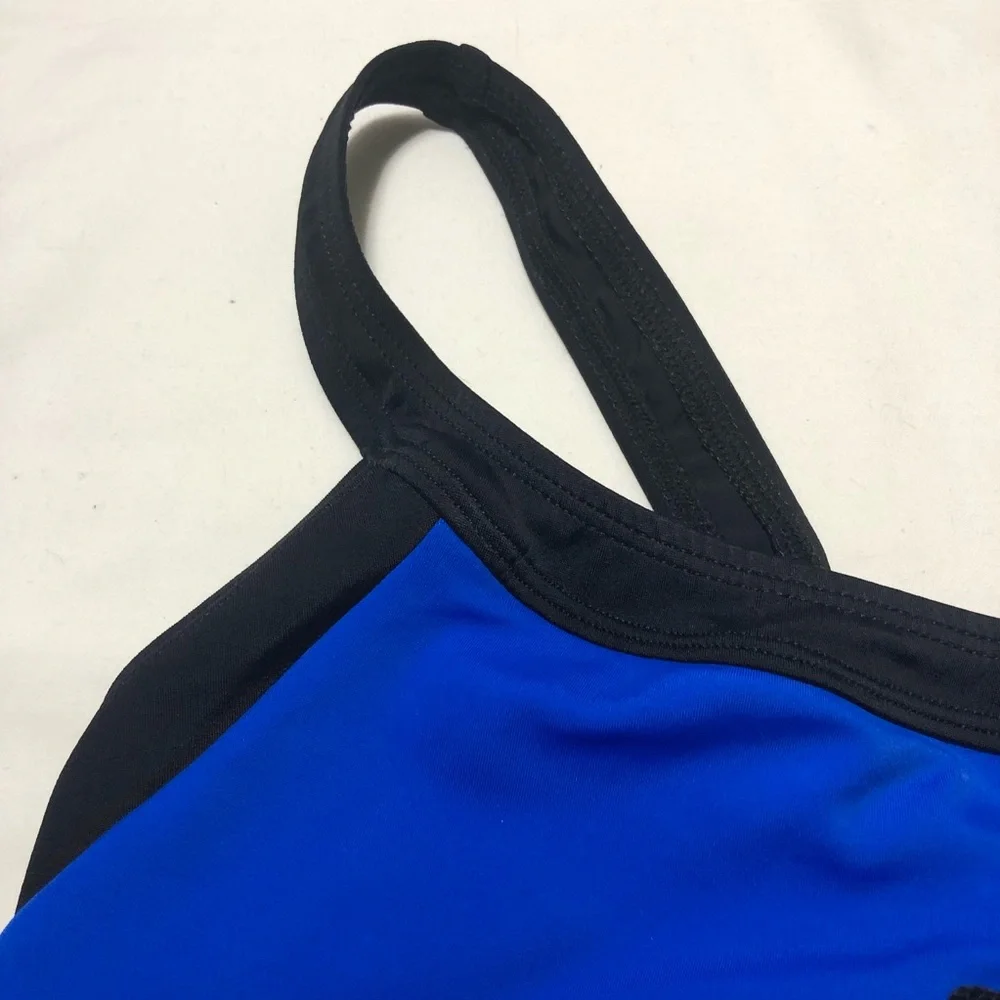 SPEEDO. Blue/Black Women’s Sport Bras Sz 10‎